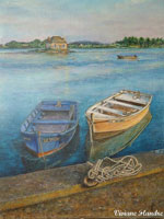 L’amour de deux barques, 2010, Huile, format(35X27)