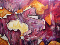 Don Giovanni, 2011, Acrylique sur toile coton (40X60) d’après l’ouverture du Don Giovanni  de W.A Mozart