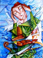 FRACTURE, 2011, Acrylique sur toile coton (30X40)