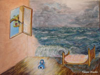 La poupée de la mer, 2006, acrylique (21x29) d’après la pavane pour une infante défunte de Maurice Ravel