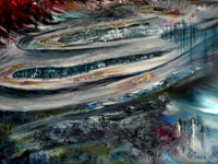 Le Giro et l'Etna, 2011, Acrylique sur toile coton (61X46)
