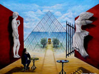 Le secret de la pyramide, 2009, Acrylique, format (38X46) d’après Mon coeur se recommande à  vous de Roland de lassus
