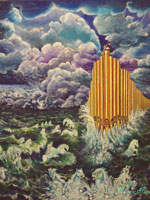 Sur l'océan des notes, irrésistiblement, 2009, Acrylique, format (55X46) d’après la symphonie N°3 de C ST Saens