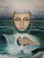Tempête Intérieure, 2008, Acrylique, format (35X27)d’après le Concerto  N°1 pour piano  de Piotr Ilitch Tchaïkovsky Acrylique
