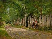 Nicolae Grigorescu, Fete lucrand la poarta