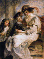 Peter Paul Rubens, Helena Fourment with her Children, Clara, Johanna and Frans