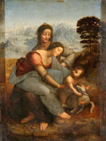 Leonardo da Vinci, La Vierge, l'Enfant Jésus et sainte Anne