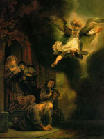 Rembrandt, De aartsengel verlaat Tobias en zijn gezin