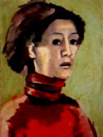 Tablou Portret în rosu