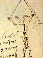 Le parachute de Leonard a forme pyramidale